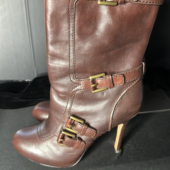 Coach Marsha boots Leather Chestnut (brown)  size 8.5 excellent condition - Picture 5 of 9